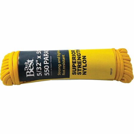 ALL-SOURCE 550 5/32 In. x 50 Ft. Yellow Nylon Paracord 703127